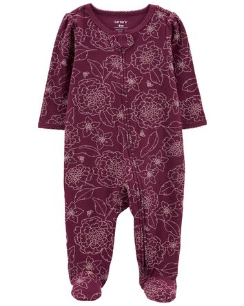 Baby 1-Piece Floral Sleep & Play Pajamas, 
