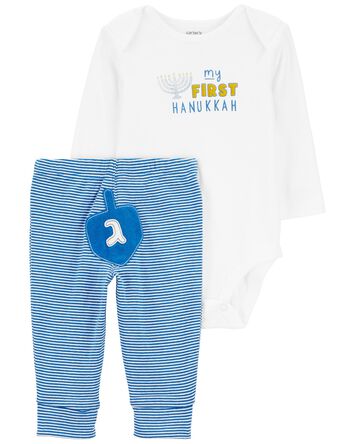 Baby 2-Piece My First Hanukkah Outfit Set, 