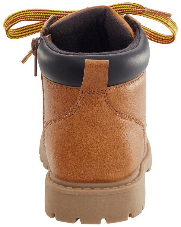 Brown Kid Hiking Boots