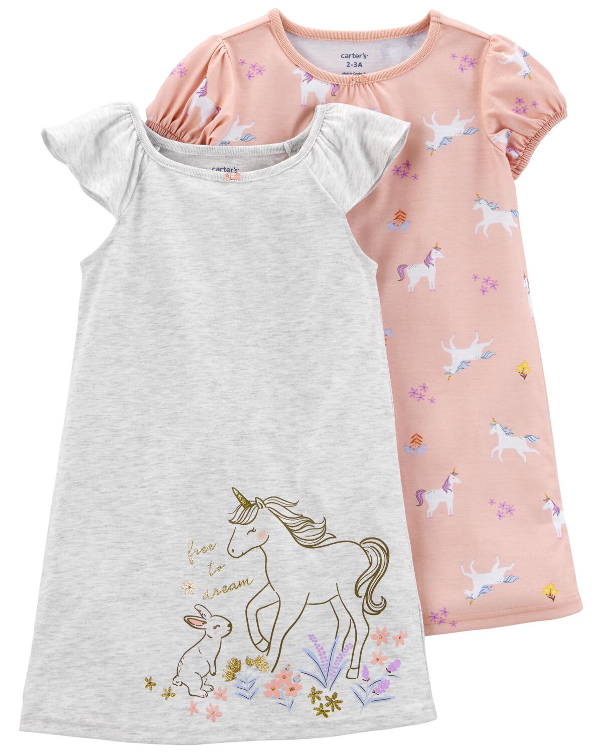 Multi Kid 2Pack Nightgowns