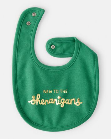 Baby St. Patricks Day Bib - Green, 