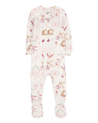 Toddler Floral 1-Piece PurelySoft Footie Pajamas, image 1 of 4 slides