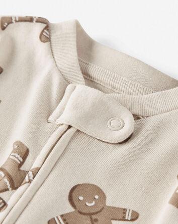 Baby Organic Cotton Sleep & Play in Gingerbread Cookie Pajamas
, 