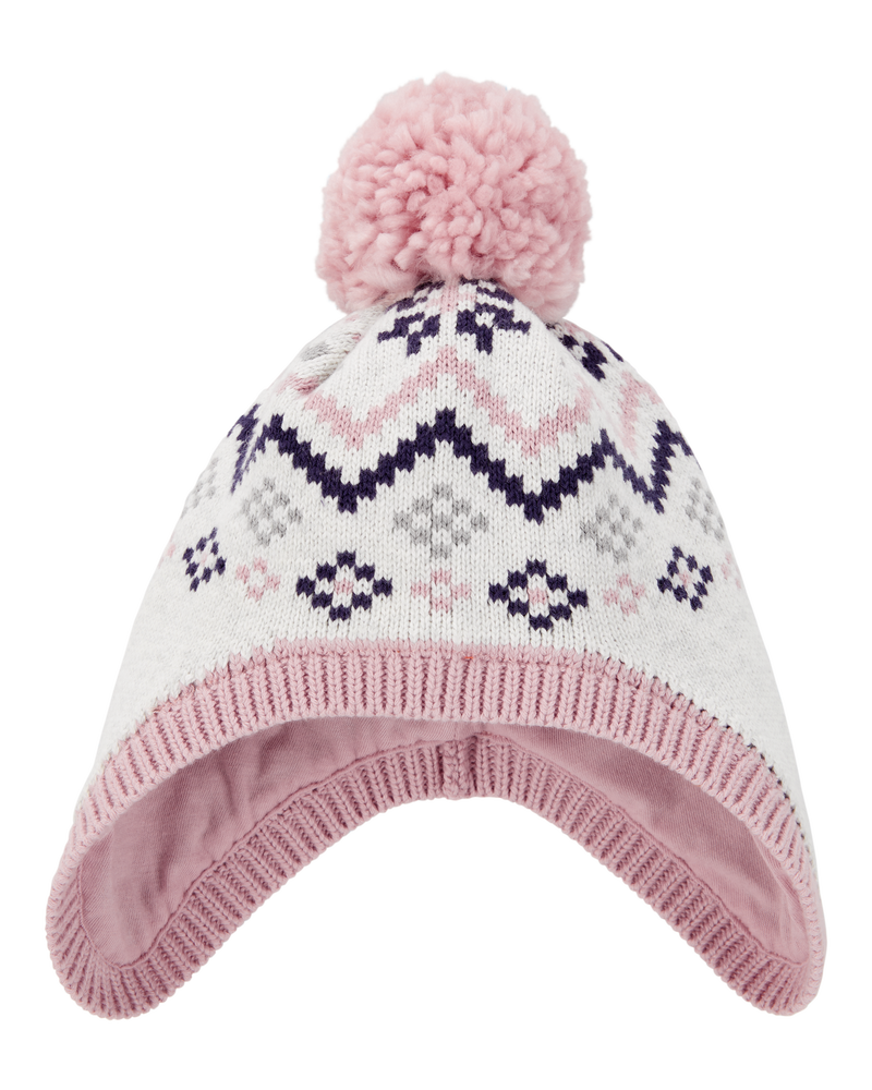 Baby Fair Isle Trapper Hat, image 1 of 2 slides