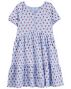 Kid Floral Crinkle Jersey Dress, image 1 of 4 slides