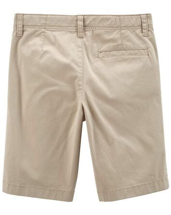 Kid Stretch Chino Uniform Shorts - Khaki, 