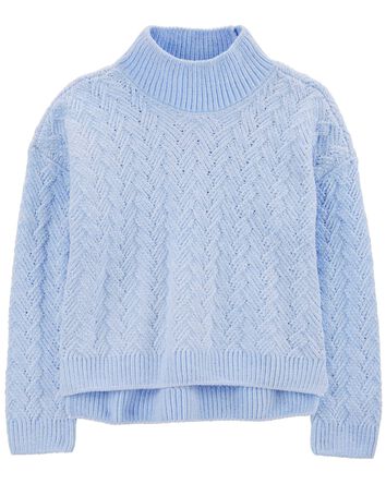 Kid Soft Chenille Mock Neck Sweater, 