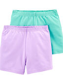 Turquoise/Purple - Kid 2-Pack Tumbling Shorts