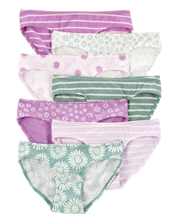 Kid 7-Pack Bikini Stretch Cotton Undies, 