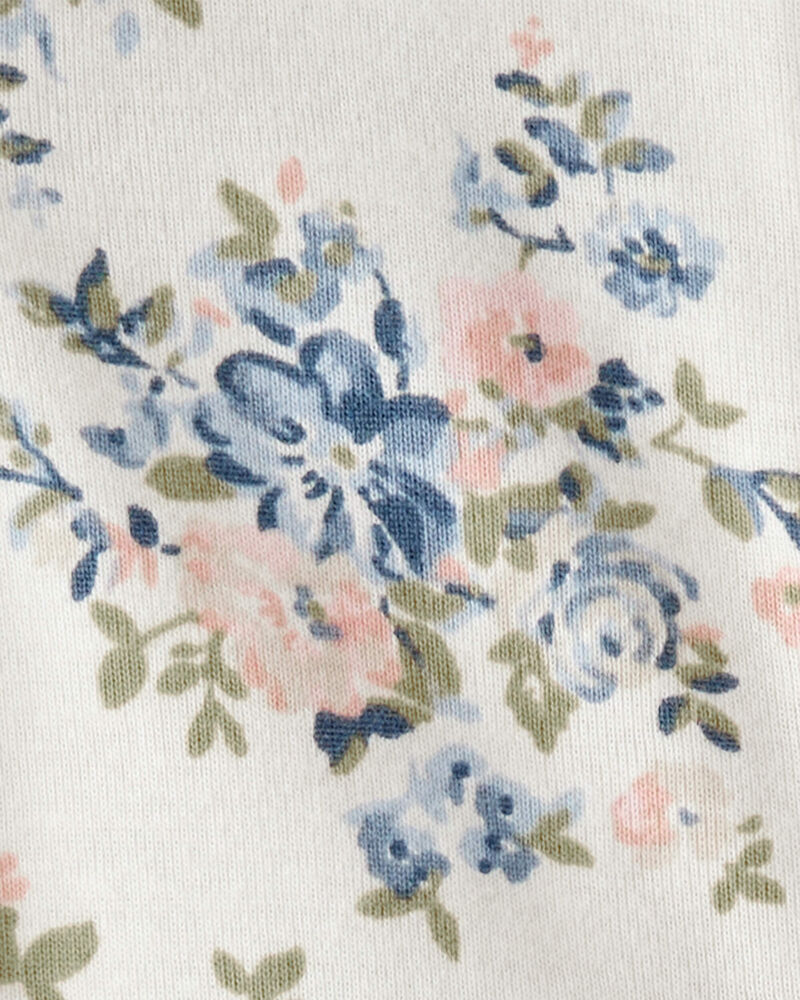 Baby Organic Cotton Floral-Print Sleep & Play Pajamas, image 3 of 4 slides