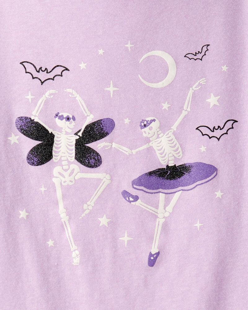 Girls Skeleton Long-Sleeve Graphic Tee - Purple, image 3 of 4 slides