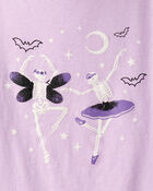 Girls Skeleton Long-Sleeve Graphic Tee - Purple, image 3 of 4 slides