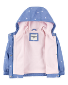 Toddler Daisy-Print Chambray Jacket - Blue, image 2 of 3 slides