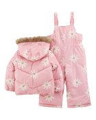 Toddler 2-Piece Daisy Snowsuit Set, image 5 of 5 slides