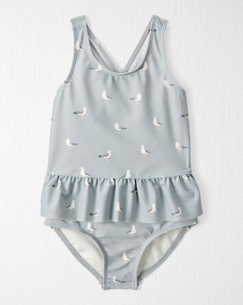 Toddler Girl Recycled Seagull-Print Swimsuit, 