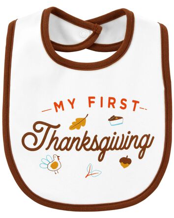 Baby My First Thanksgiving Teething Bib, 