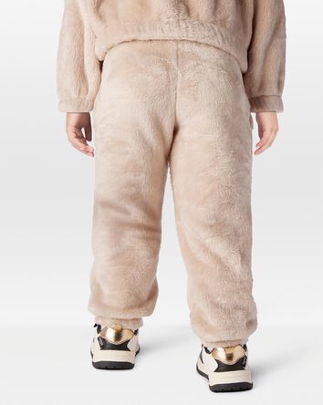 Toddler Velour Joggers - Tan, 