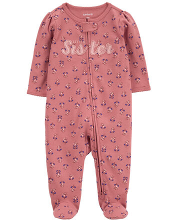 Little Sister 2-Way Zip Cotton Sleep & Play, 