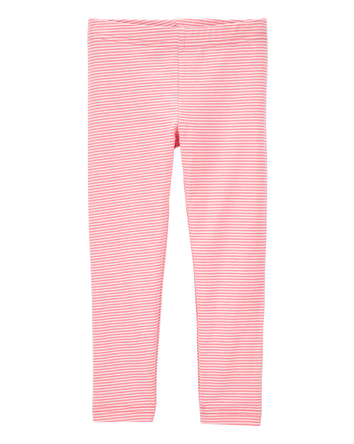 Baby Cotton Striped Stretch Leggings, 
