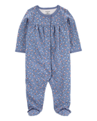 Baby Floral Snap-Up Cotton Sleep & Play Pajamas, image 1 of 3 slides