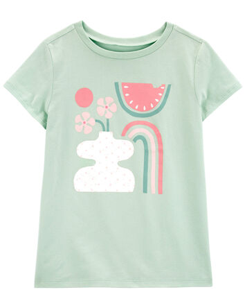 Kid Watermelon Floral Graphic Tee, 
