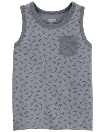 Toddler Cotton Jersey Dino Print Graphic Tank, 