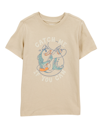 Toddler Catch Me If You Can Short-Sleeve Graphic Tee - Tan, 