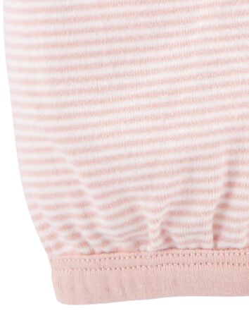 Baby Preemie Striped Cotton Sleeper Gown, 