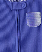 Baby Striped 2-Way Zip Sleep & Play Pajamas, image 5 of 8 slides