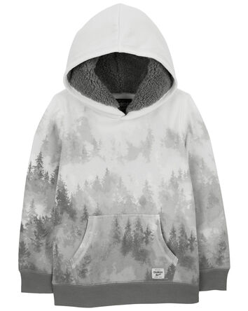 Ombre Cotton Blend Hoodie - White, 