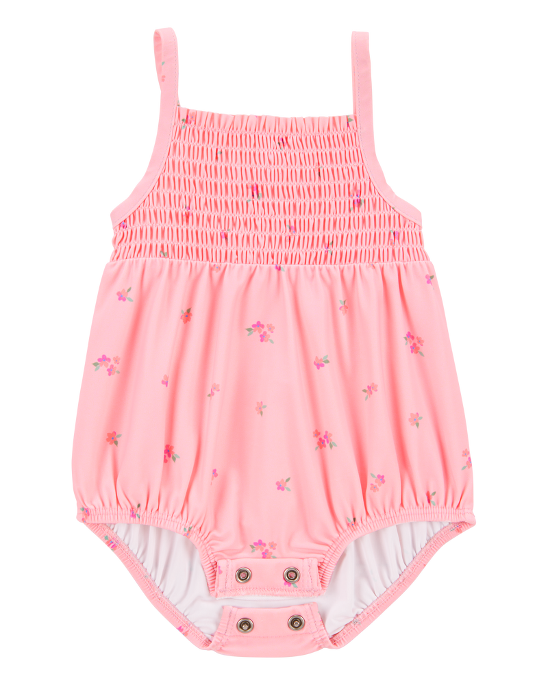 Baby 1-Piece Floral Swimsuit - Pink, image 2 of 5 slides