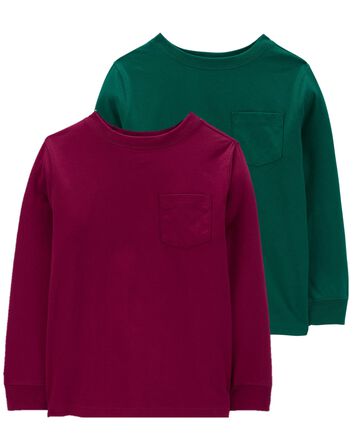 Kid 2-Pack Long-Sleeve Pocket Tees
, 