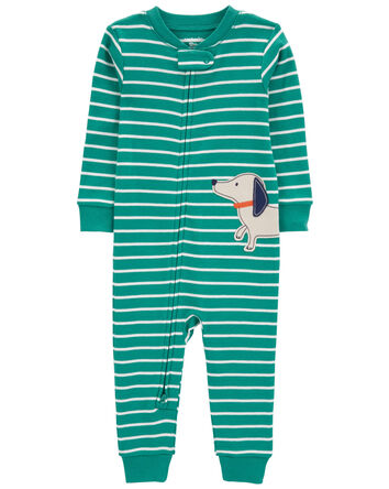 Toddler 1-Piece Dog 100% Snug Fit Cotton Footless Pajamas, 