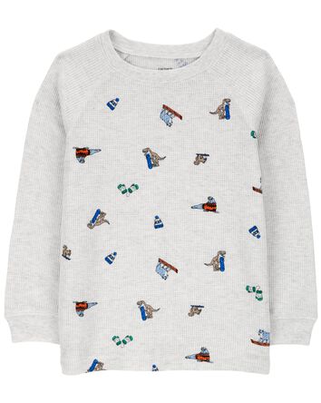 Baby Winter Animals Thermal Graphic Tee, 