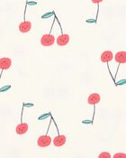 Kid 4-Piece Cherry Cotton Pajamas, image 3 of 4 slides