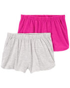 Kid 2-Pack Jersey Pajama Shorts, image 1 of 2 slides