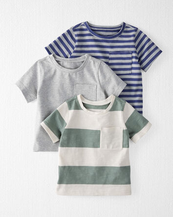 Baby 3-Pack Organic Cotton Pocket Tees, 