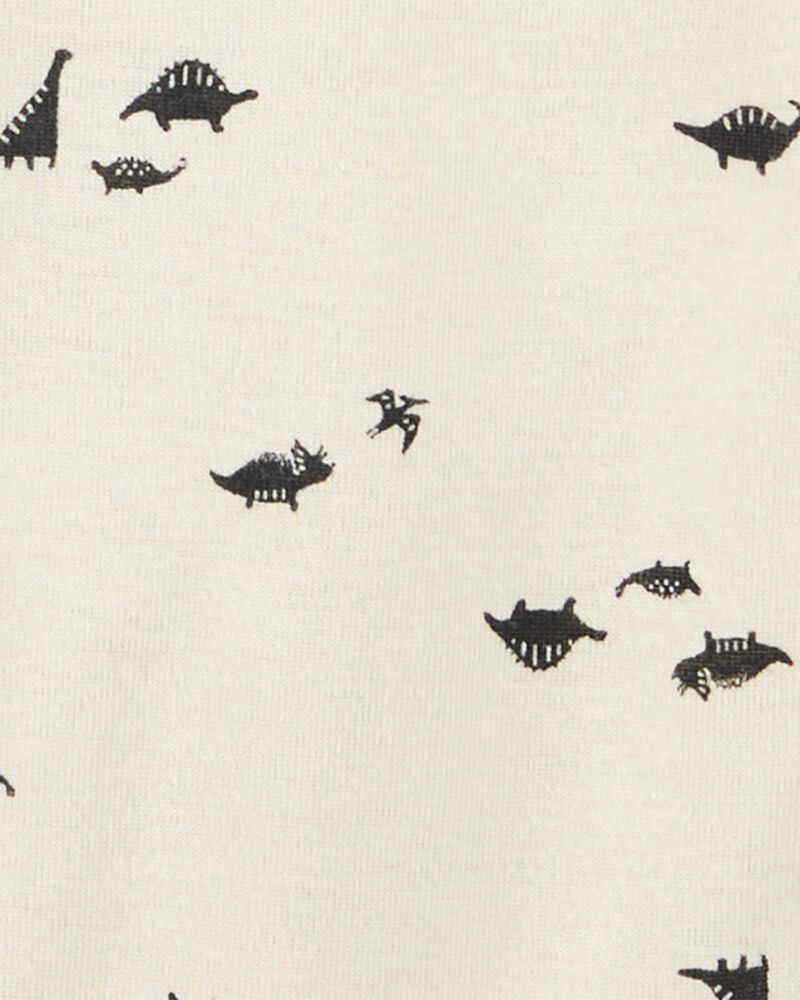 Baby Boy 5-Pack Striped Dinosaur Short-Sleeve Bodysuits, image 4 of 8 slides