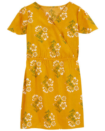 Kid Floral LENZING™ ECOVERO™ Linen Dress, 