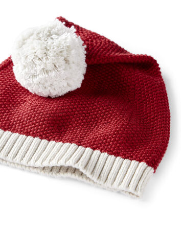 Toddler Organic Cotton Sweater Knit Santa Hat, 