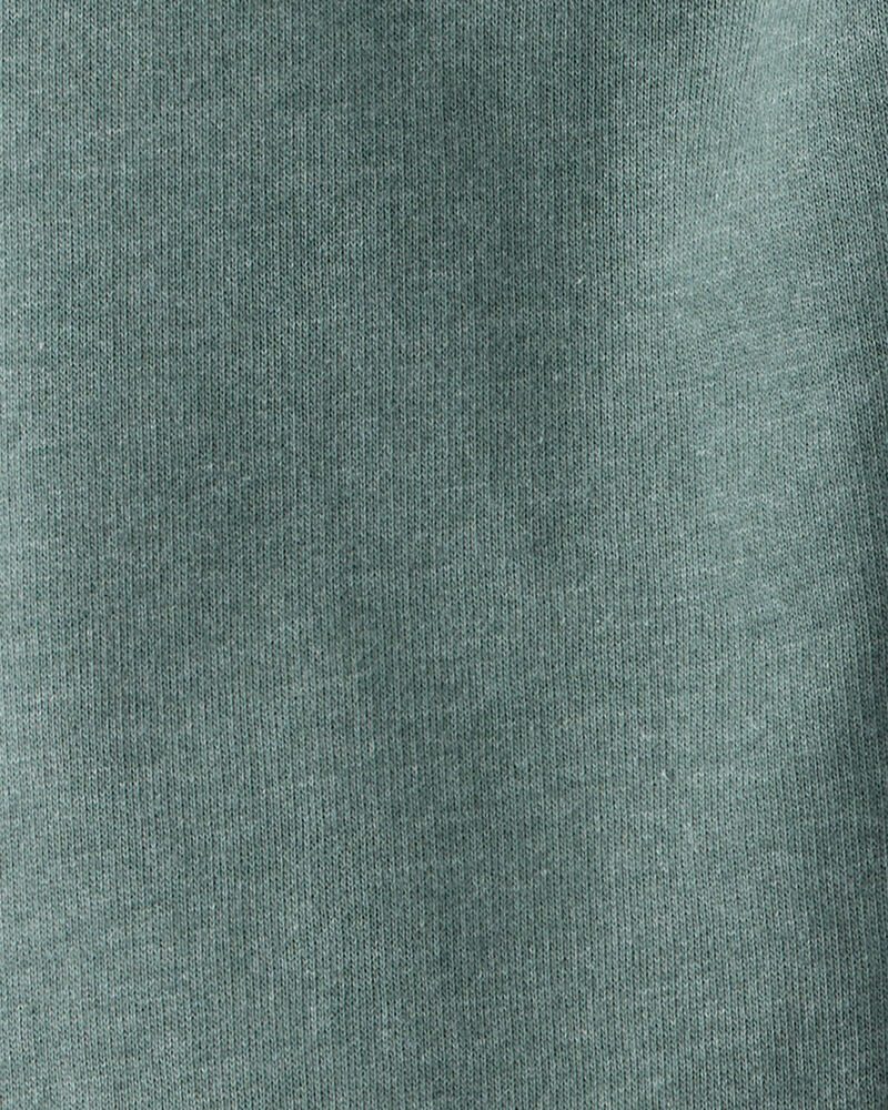 Toddler Boy Solid Fleece Cotton Jogger - Green, image 3 of 4 slides