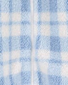 Baby Plaid Hooded Fuzzy Jumpsuit, image 2 of 3 slides