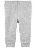 Grey - Baby Pull-On Cotton Pants