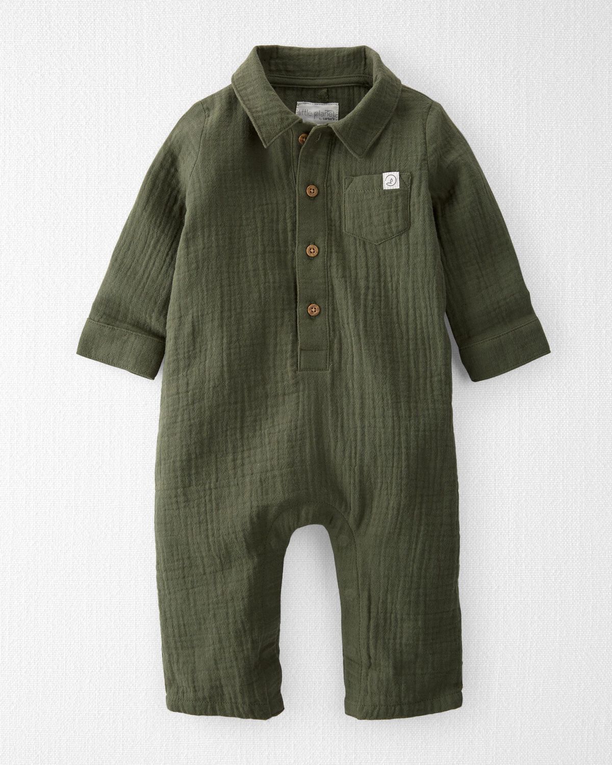 Olive Branch Baby Organic Cotton Gauze Jumpsuit
