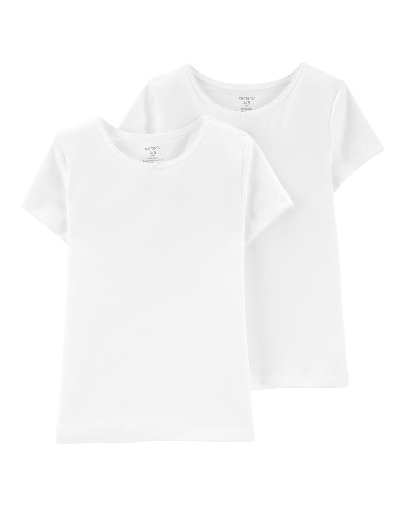 2-Pack Cotton Short-Sleeve Undershirts, image 1 of 2 slides