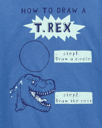 Toddler How To Draw A T-Rex Graphic Tee, 