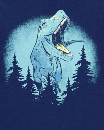 Dinosaur Cotton Blend Long-Sleeve Tee - Blue, 