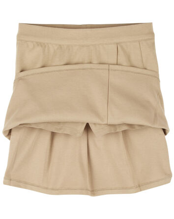 Kid Ponte Knit Uniform Skort, 