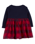 Baby Long-Sleeve Plaid Dress, image 2 of 4 slides