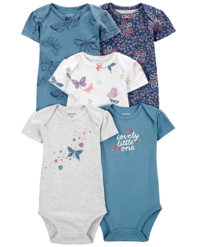 Baby 5-Pack Short-Sleeve Bodysuits, image 1 of 7 slides